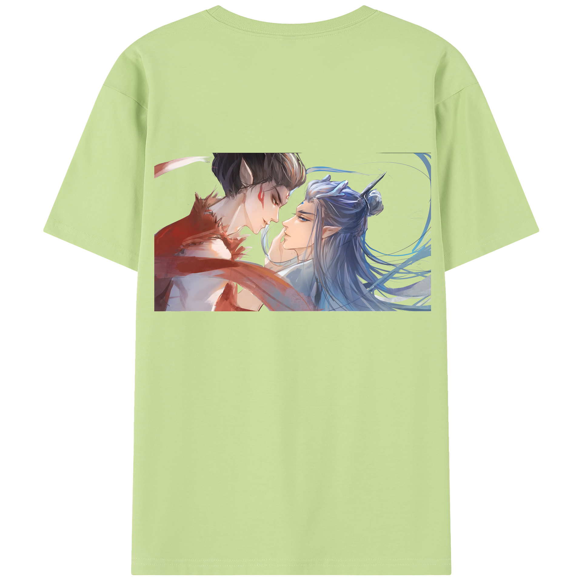（画像用） Ne Zha 2 ナタ 魔童の大暴れ 綿100％半袖Tシャツ（背面プリント）